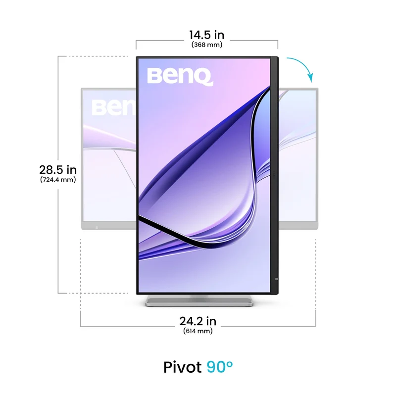 BenQ MA270S 27" IPS (5120x2880) 70Hz 5ms 5K HDR10 Nano Gloss Monitor For MacBook with Tilt/ Height/ Swivel/ Pivot Adjustment