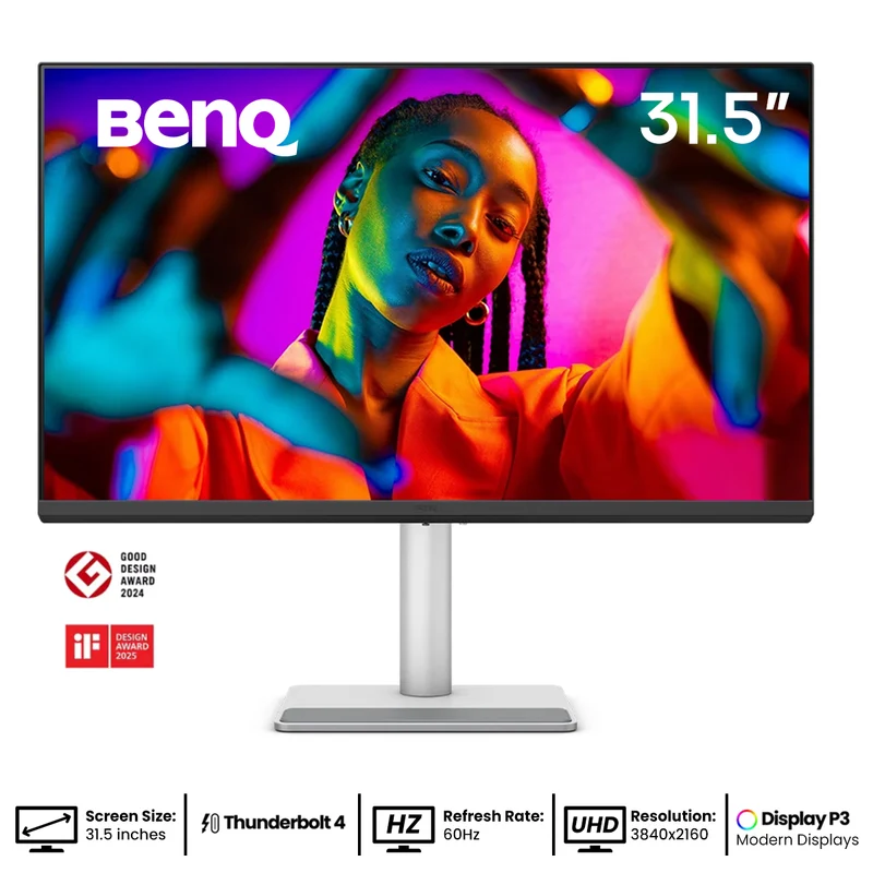 BenQ MA320UP 31.5" IPS (3840x2160) 60Hz 5ms 4K HDR10 Nano Gloss Monitor For MacBook with Tilt/ Height/ Swivel/ Pivot Adjustment