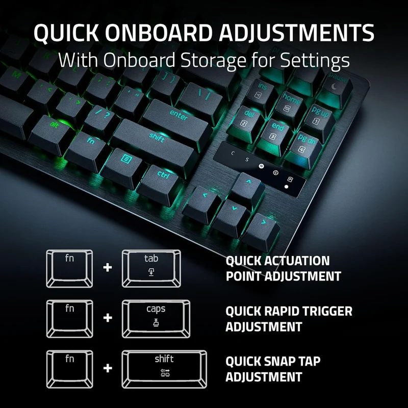 Razer Huntsman V3 Tenkeyless 8KHz Analog Optical Esports Keyboard (Black)
