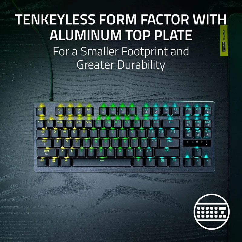 Razer Huntsman V3 Tenkeyless 8KHz Analog Optical Esports Keyboard (Black)
