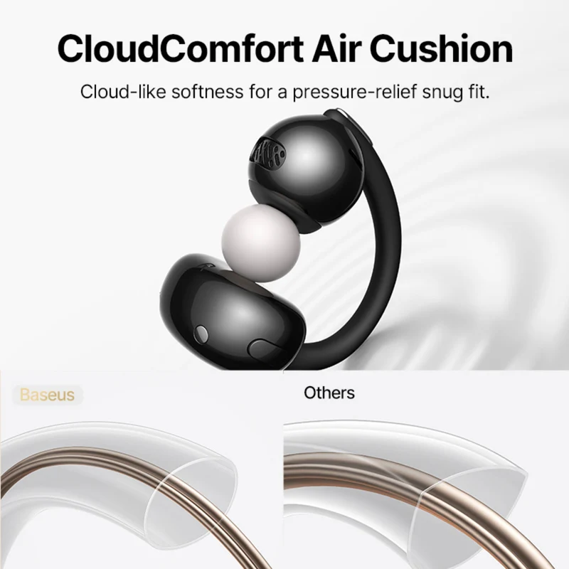Baseus Bowie MC2 Air Open-Ear True Wireless Earbuds (Stellar White, Cosmic Black, Baby Pink) (A0102A03, A0102A04, A0102A05)