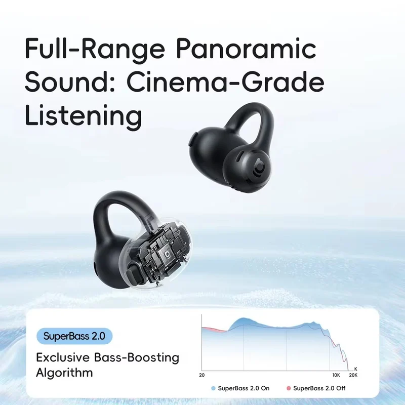 Baseus Bass BC1 Lite Open-Ear True Wireless Earbuds (Cosmic Black, Starlight Off-White, Galaxy Blue) (A0102M03, A0102M04, A0102M05)