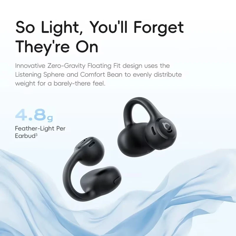Baseus Bass BC1 Lite Open-Ear True Wireless Earbuds (Cosmic Black, Starlight Off-White, Galaxy Blue) (A0102M03, A0102M04, A0102M05)