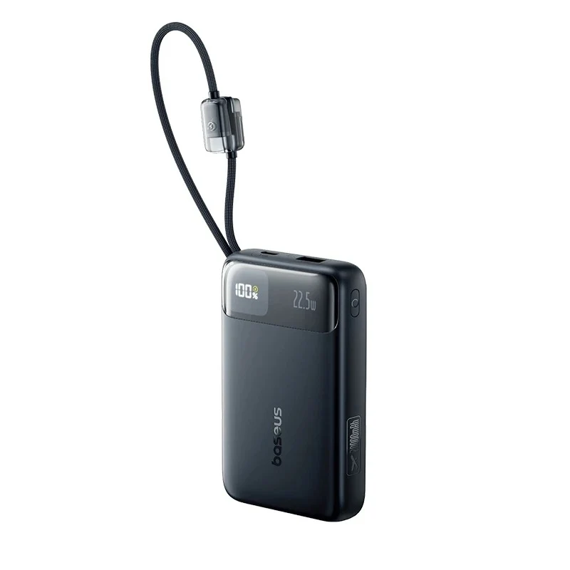 Baseus EnerFill FC11 Digital Display Power Bank with Dual Built-in Cables 20000mAh 22.5W (Cosmic Black, Beige, Galaxy Blue, Baby Pink) (E0027S04, E0027S05, E0027S06, E0027S07)