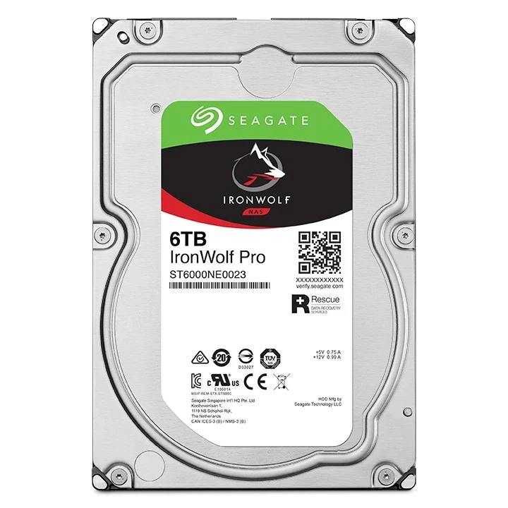 Seagate IronWolf Pro NAS SATA 3.5-Inch 6GB/s 256MB Cache 7200 RPM Internal HDD (4TB, 6TB, 12TB, 24TB, 30TB)