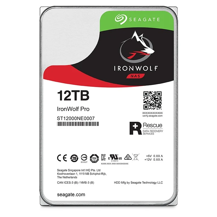 Seagate IronWolf Pro NAS SATA 3.5-Inch 6GB/s 256MB Cache 7200 RPM Internal HDD (4TB, 6TB, 12TB, 24TB, 30TB)