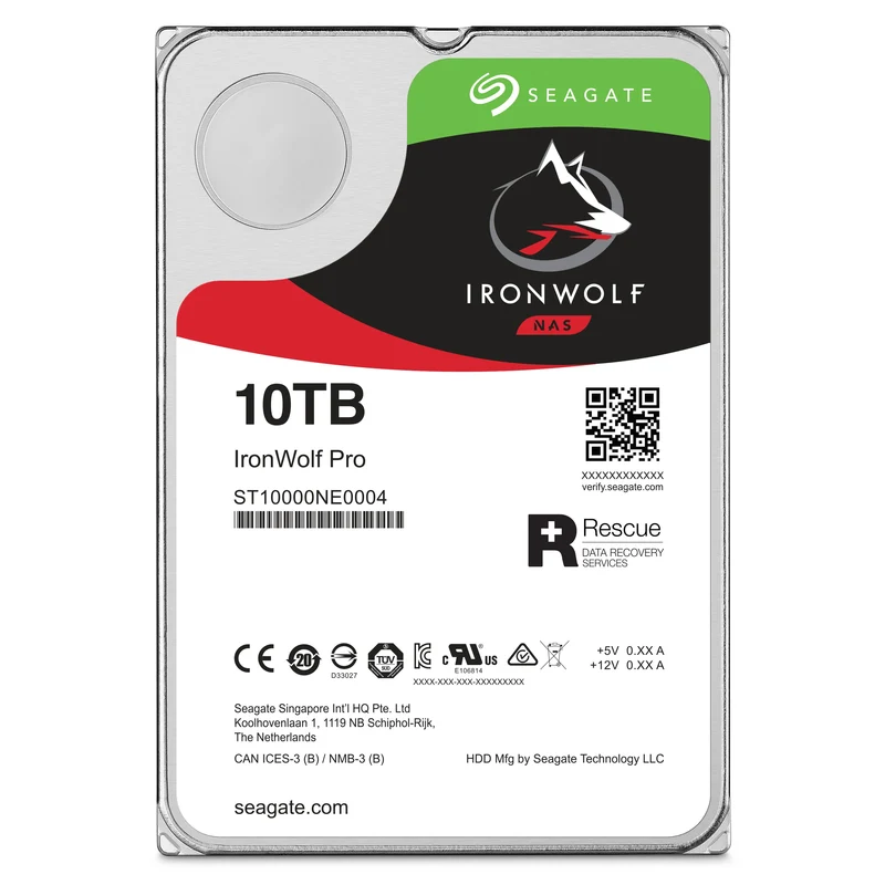 Seagate IronWolf Pro NAS SATA 3.5-Inch 6GB/s 256MB Cache 7200 RPM Internal HDD (4TB, 6TB, 12TB, 24TB, 30TB)