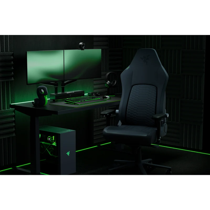 Razer Iskur V2 NewGen Ergonomic Gaming Chair w/ Breathable Comfort (Black/Green, Black, Quartz, Light Gray)