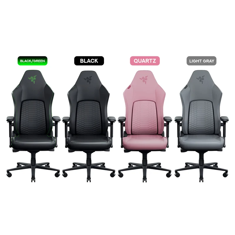 Razer Iskur V2 NewGen Ergonomic Gaming Chair w/ Breathable Comfort (Black/Green, Black, Quartz, Light Gray)