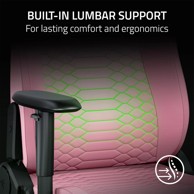 Razer Iskur V2 X NewGen Ergonomic Gaming Chair with Breathable Comfort (Black/Green, Quartz)