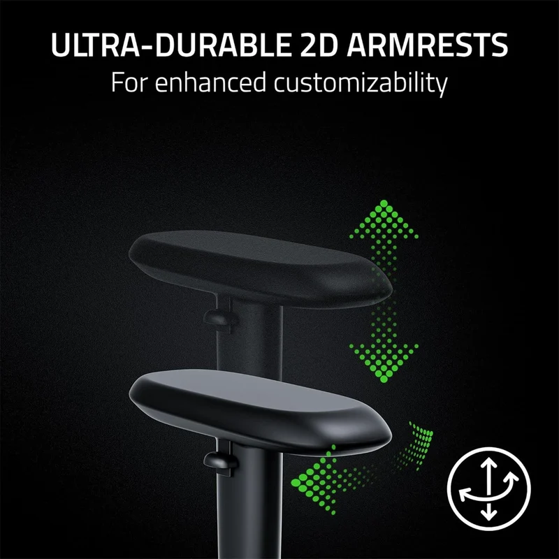 Razer Iskur V2 X NewGen Ergonomic Gaming Chair with Breathable Comfort (Black/Green, Quartz)
