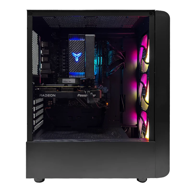 Aurora S200 TG Black Desktop Gaming PC | AMD Ryzen 7 8700F | 16GB (2x8GB) RAM | 1TB SSD | RX 9060XT | Windows 11 Pro