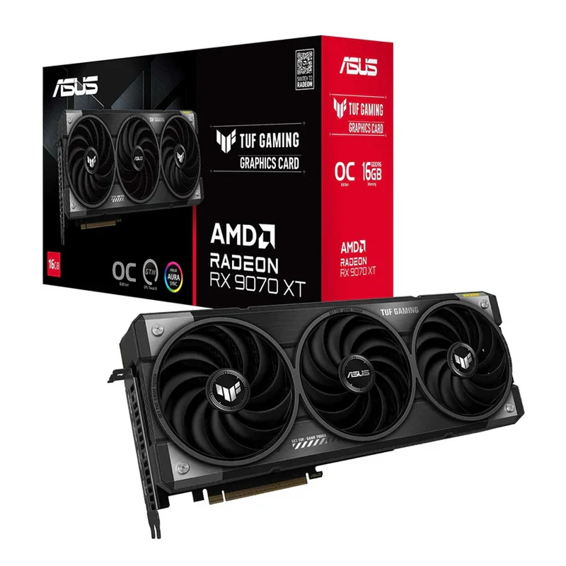 Powered by ASUS: Prime Black Desktop Gaming PC | AMD Ryzen 9 9900X3D | 32GB (2X16GB) RAM | 1TB SSD | RX 9070 XT OC
