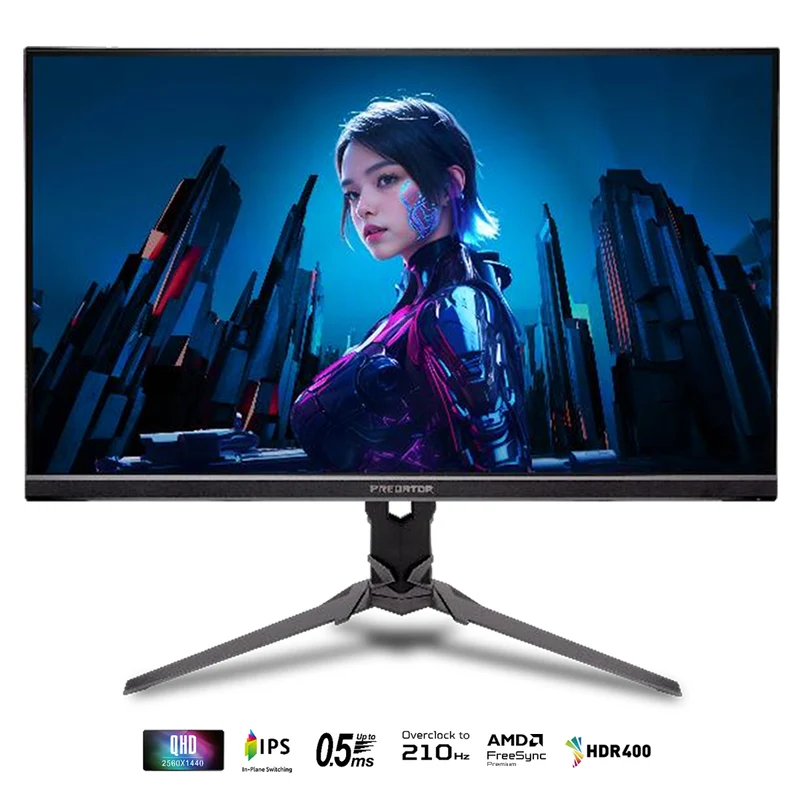Acer Predator XB273U X2bmiiprx 27" QHD (2560x1440) 210Hz OC 0.5ms GTG IPS Gaming Monitor with Tilt/ Height/ Swivel/ Pivot Adjustment (Black/Dark Gray)