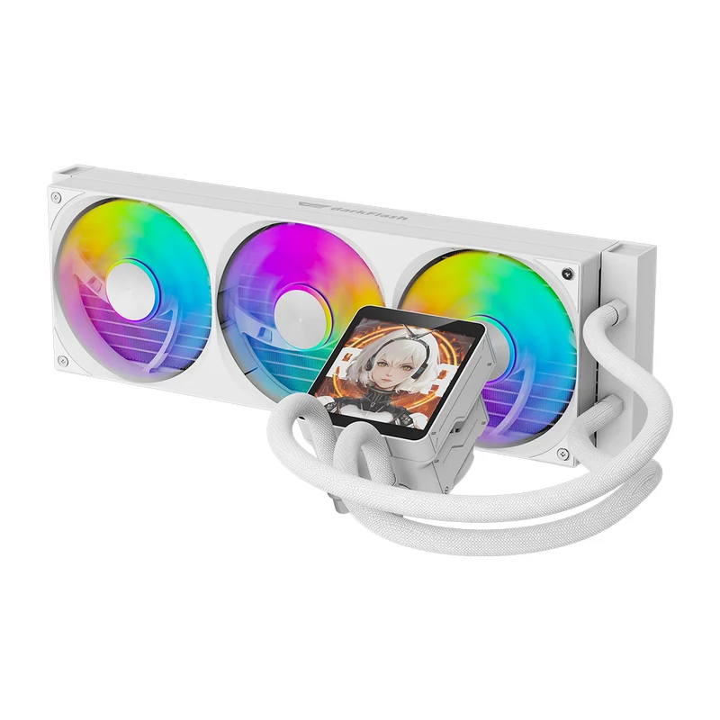 DarkFlash Max Wave DV360S ARGB AIO 360mm Liquid CPU Cooler (Black, White)