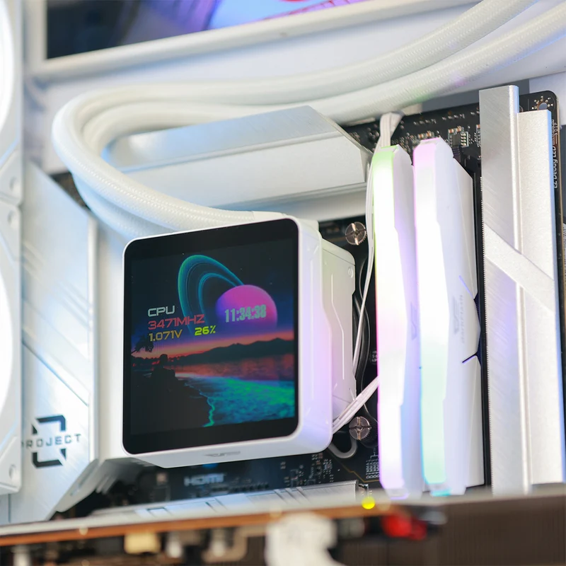 DarkFlash Max Wave DV360S ARGB AIO 360mm Liquid CPU Cooler (Black, White)