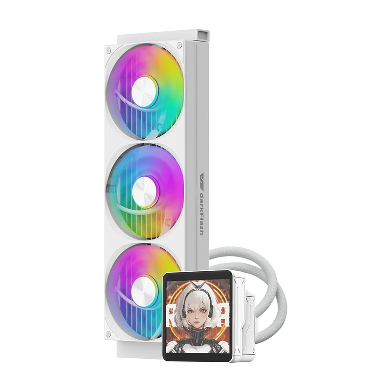 DarkFlash Max Wave DV360S ARGB AIO 360mm Liquid CPU Cooler (Black, White)