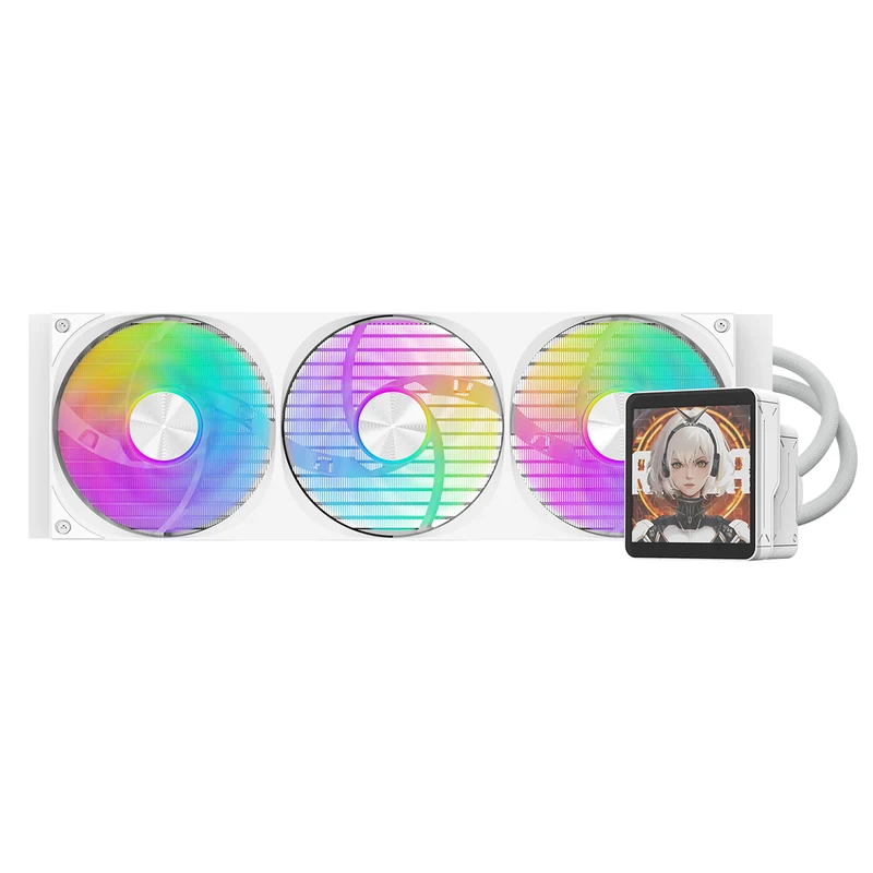 DarkFlash Max Wave DV360S ARGB AIO 360mm Liquid CPU Cooler (Black, White)