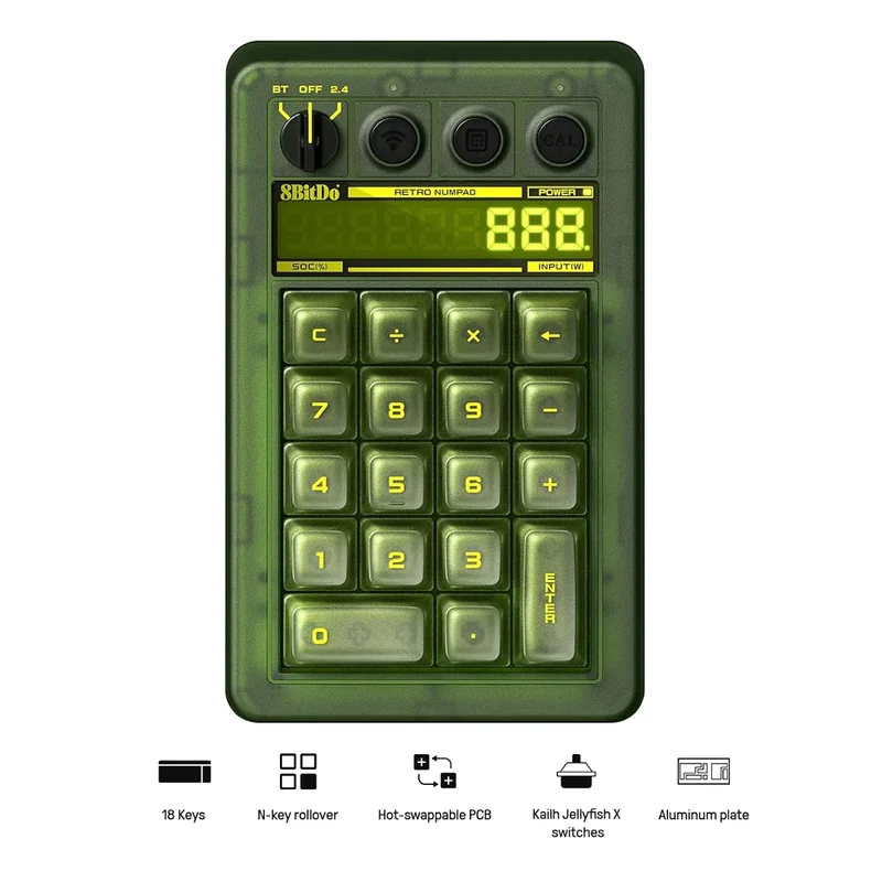 8Bitdo Retro 18 Mechanical Numpad Xbox Edition (85HB)