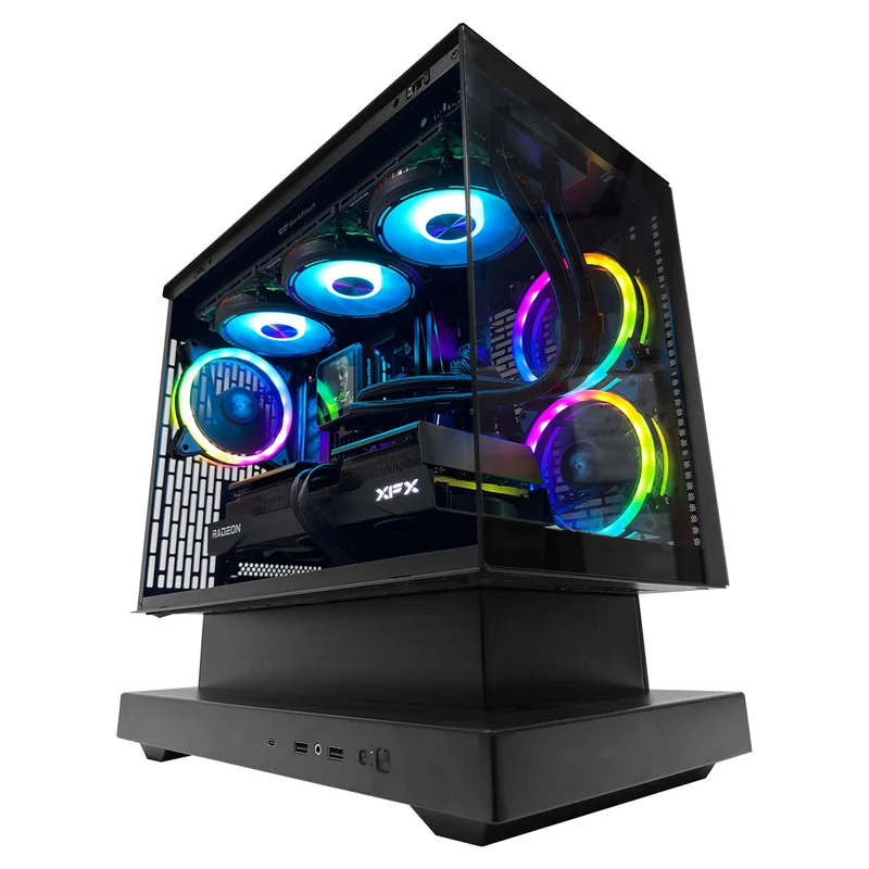 Optima Floatron Black Desktop Gaming PC | AMD Ryzen 7 9700X | 32GB (2x16GB) RAM | 1TB SSD | RX 9070 XT | Windows 11 Pro