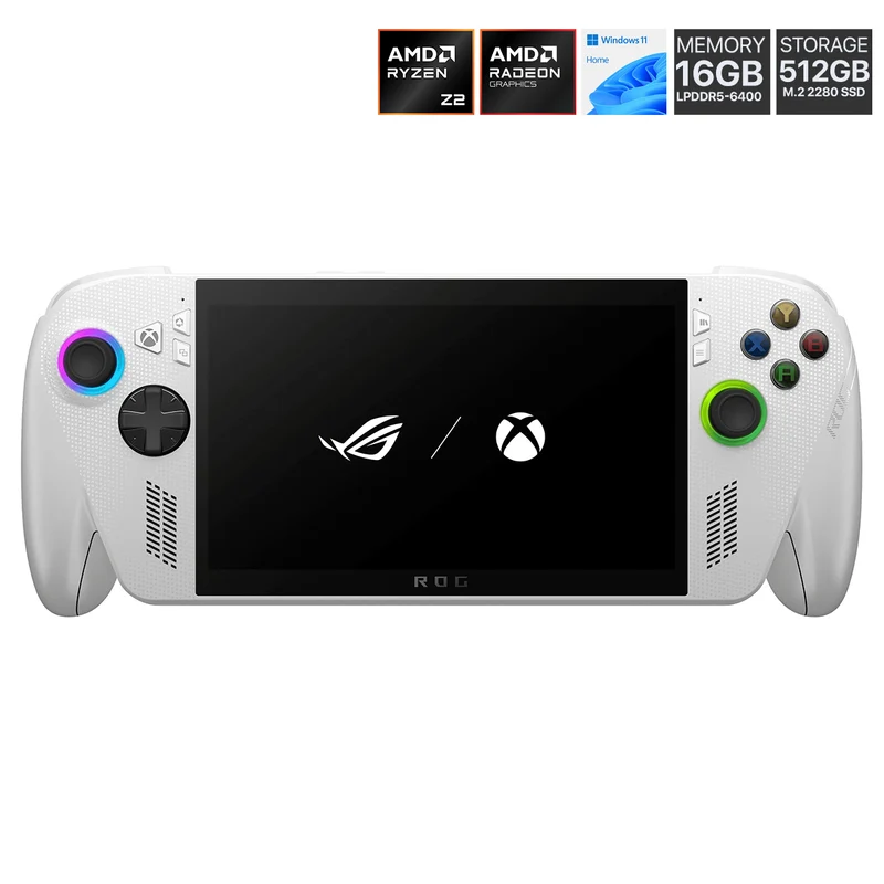 Asus ROG Xbox Ally RC73YA-NH007W Gaming Handheld PC (Gardenia White) | 7" FHD (1920x1080) 16:9 Touch Screen 120Hz IPS | Ryzen Z2 A | 16GB RAM | 512GB SSD | AMD Radeon Graphics | Windows 11 Home