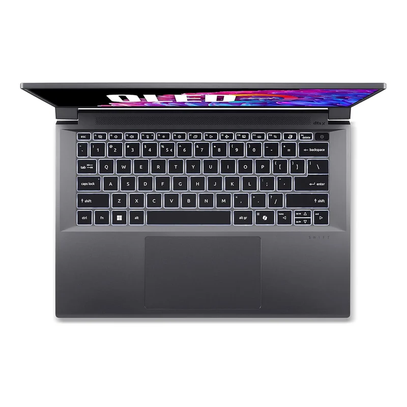 Acer Swift X 14 SFX14-72G-72KY Laptop (Steel Gray) | 14.5" WQXGA+ (2880x1800) 120Hz OLED | Core Ultra 7 155H | 16GB RAM | 512GB SSD | RTX 4050 | Windows 11 Home | MS Office Home & Student 2021 + Acer Entry Run Rate Backpack E-1620-P