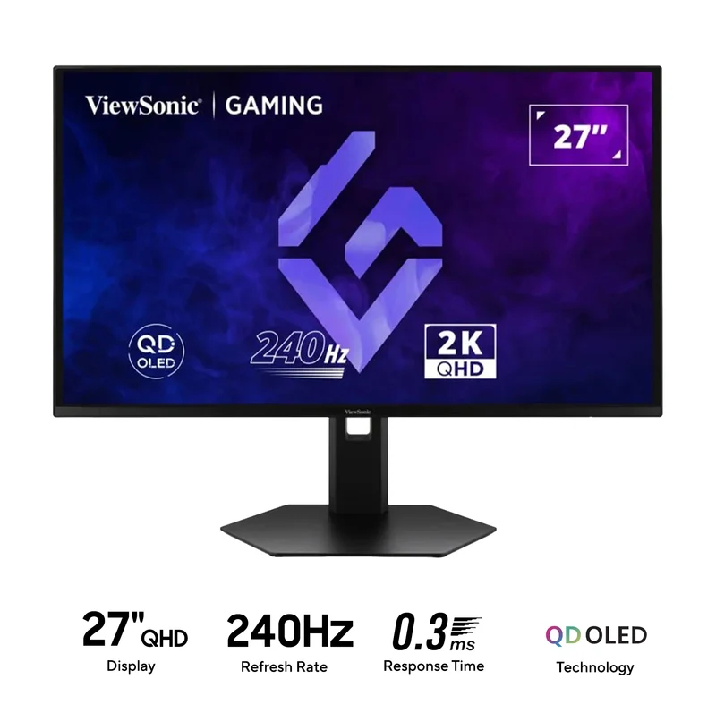 ViewSonic XG2738-2k-OLED 27" QHD (2560x1440) 240Hz 0.03ms QD-OLED Gaming Monitor with Tilt, Height, Swivel & Pivot Adjustment