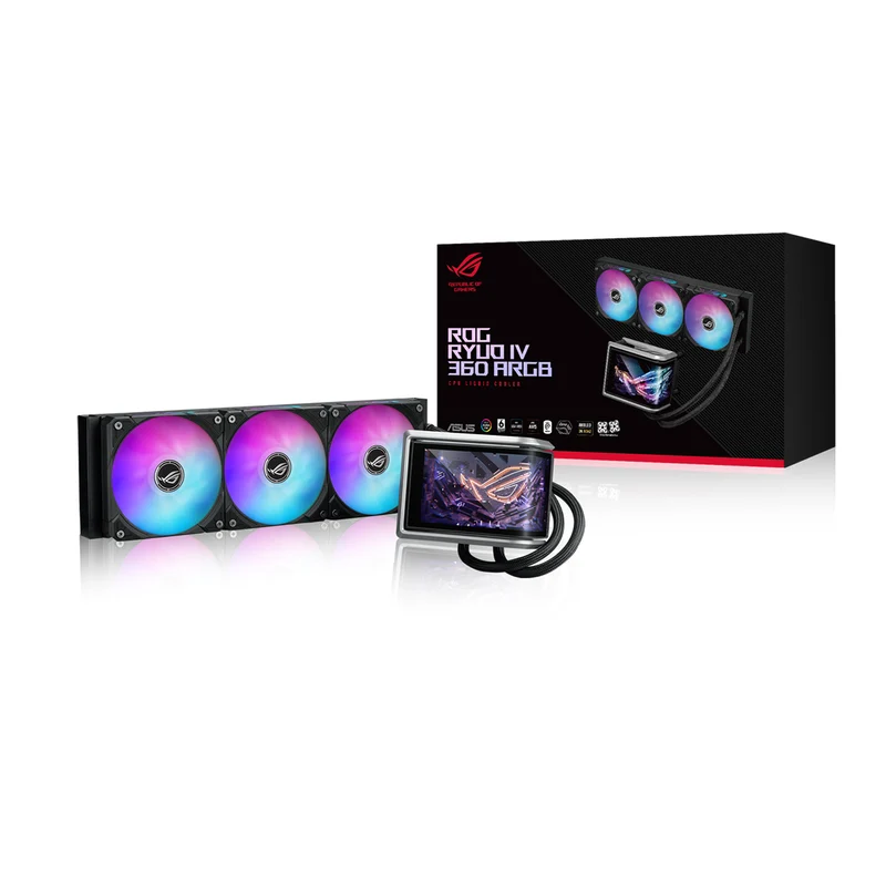 ASUS ROG Ryuo IV 360 ARGB CPU Liquid Cooler (Black, White)