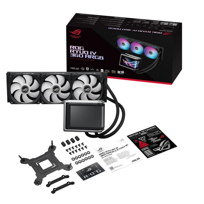ASUS ROG Ryuo IV 360 ARGB CPU Liquid Cooler (Black, White)