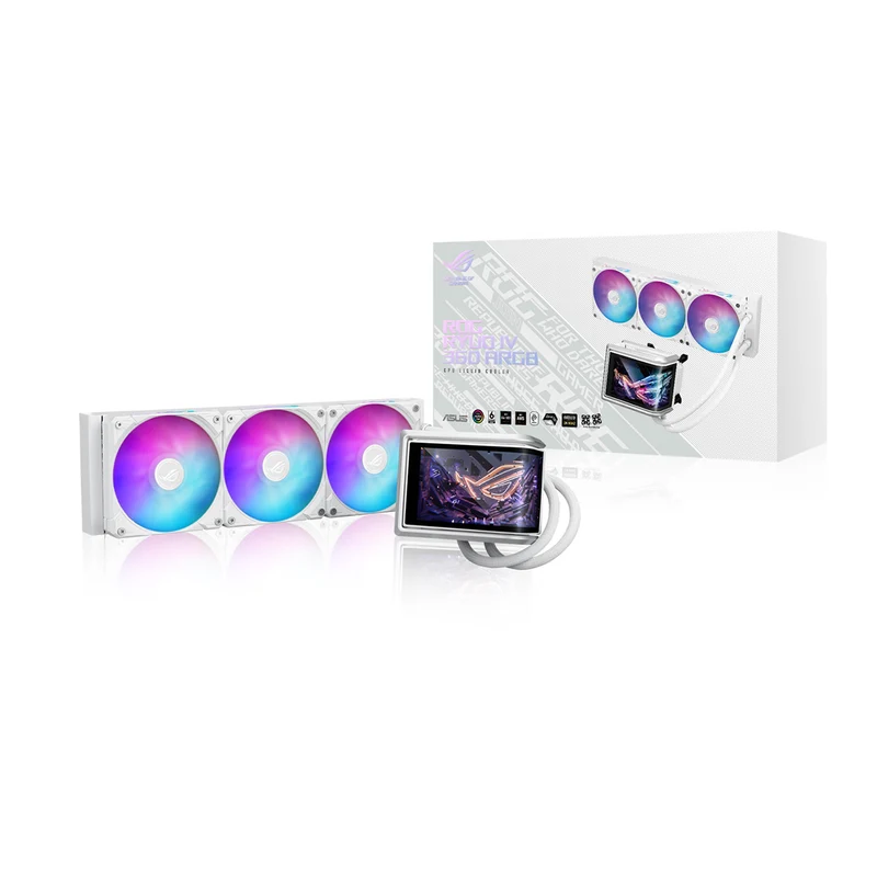 ASUS ROG Ryuo IV 360 ARGB CPU Liquid Cooler (Black, White)