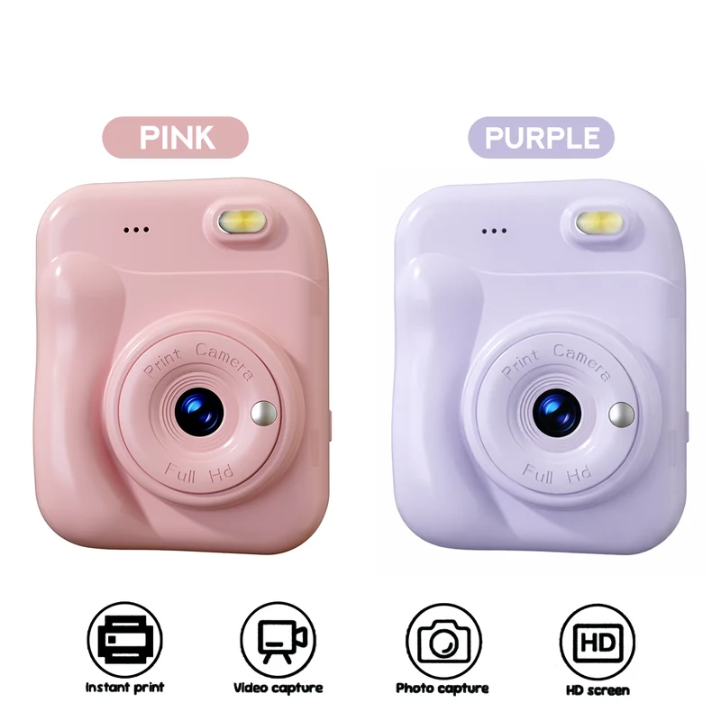 Vyvylabs Q11 Mini Print Camera (Pink, Purple) (VKQ11-PK, VKQ11-PL)