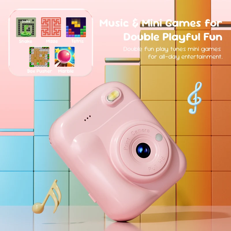 Vyvylabs Q11 Mini Print Camera (Pink, Purple) (VKQ11-PK, VKQ11-PL)