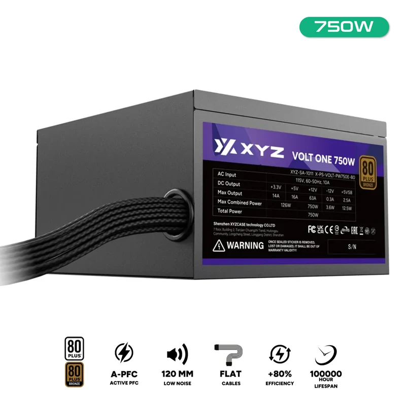 XYZ Volt One 750W ATX Power Supply 80+ Bronze Edition (XYZ-SA-1011)