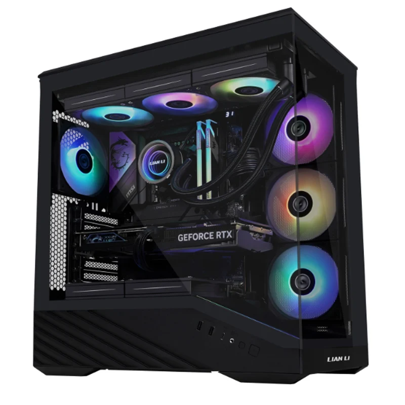 Lian Li Vector V100R Mini Compact MATX PC Case with 4 ARGB Fans (Black)