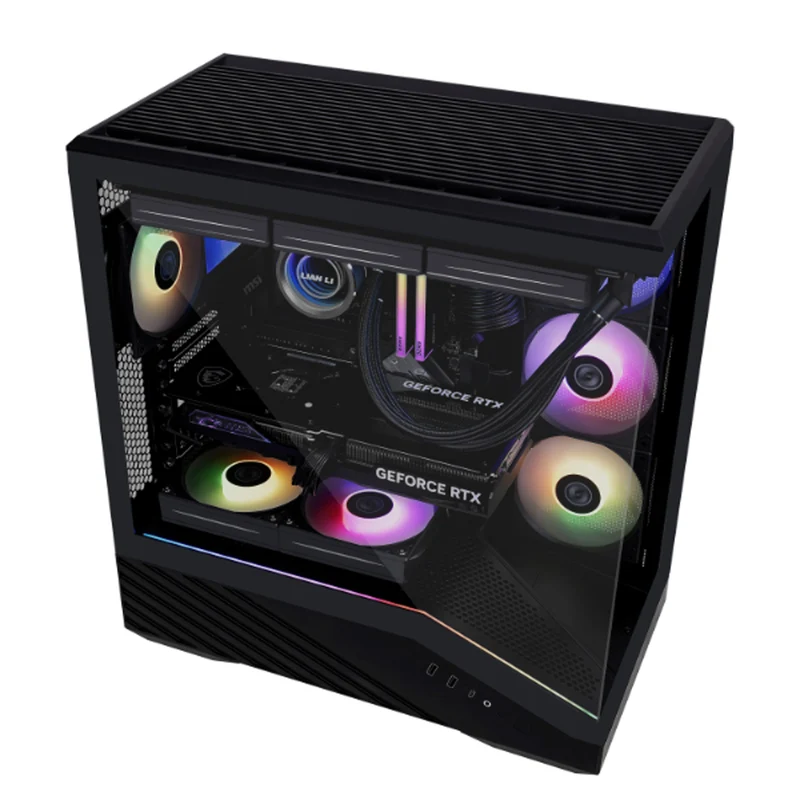 Lian Li Vector V100R Mini Compact MATX PC Case with 4 ARGB Fans (Black)