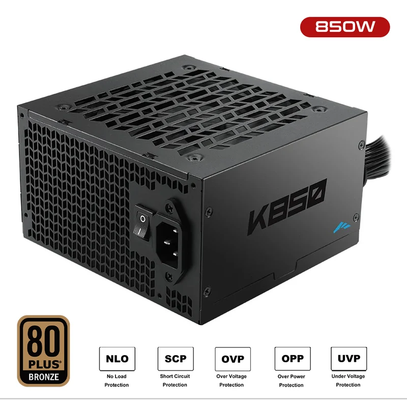 Sama K850 850W 80+ Bronze ATX 2.52 Non-Modular Power Supply (Black) (K0850-BKBFWA25-US)