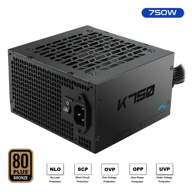 Sama K750 750W 80+ Bronze ATX 2.52 Non-Modular Power Supply (Black) (K0750-BKBFWA25-US)