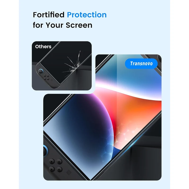 Transnovo Tempered Glass HD Screen Protector 3-Pack with Installation Tool for Nintendo Switch 2 (NS2-SP06-3)