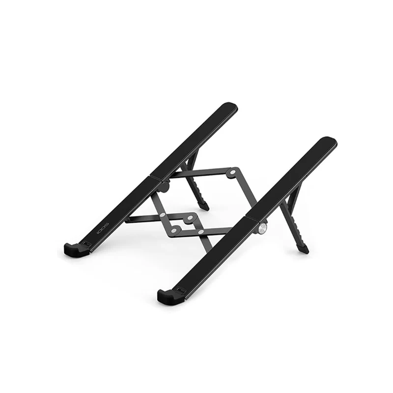 SODI ST03 Bi-Fold Portable Adjustable Stand for Laptop, Tablet, & Phone (Grey, Black)