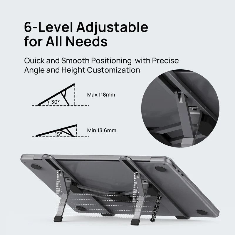 SODI 315 H-Shape Portable Laptop Stand (Black)