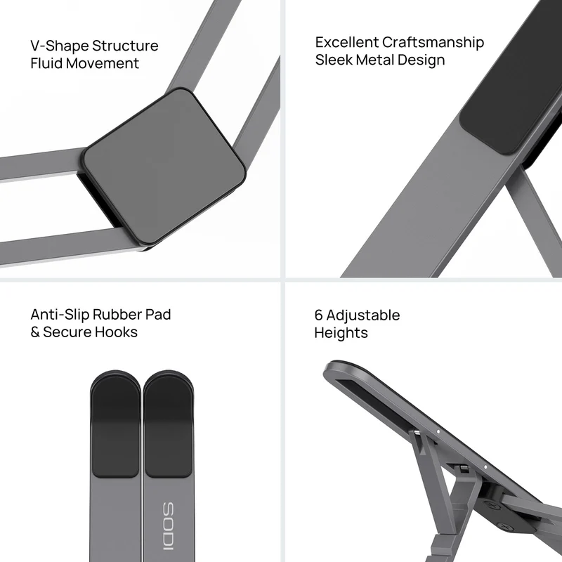 SODI 315 H-Shape Portable Laptop Stand (Black)