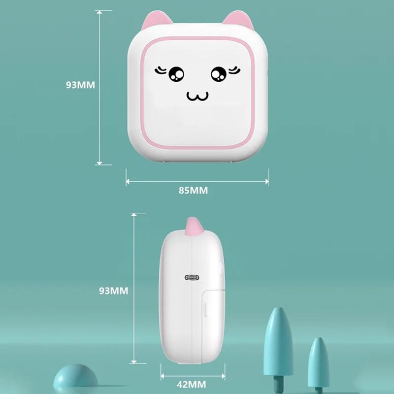 Vyvylabs M5 Portable Mini Printer (Blue, Pink) (VKM5-BL, VKM5-PK)