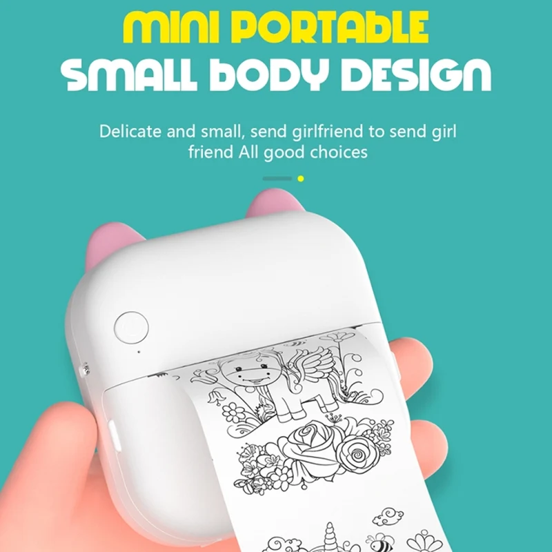 Vyvylabs M5 Portable Mini Printer (Blue, Pink) (VKM5-BL, VKM5-PK)
