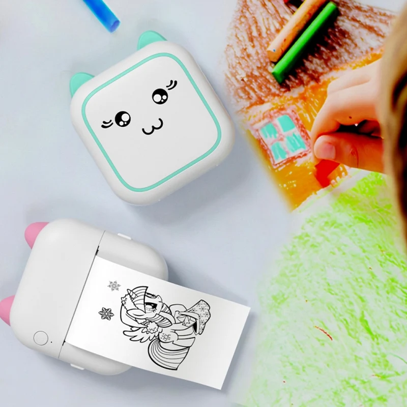 Vyvylabs M5 Portable Mini Printer (Blue, Pink) (VKM5-BL, VKM5-PK)