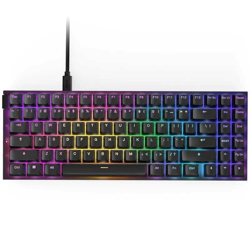 NZXT Function 2 MiniTKL Compact Tenkeyless Optical Gaming Keyboard (Matte Black)
