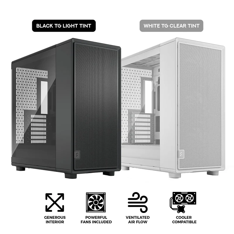 Fractal Design Epoch XL Computer Case (Black TG Light Tint, White TG Clear Tint)