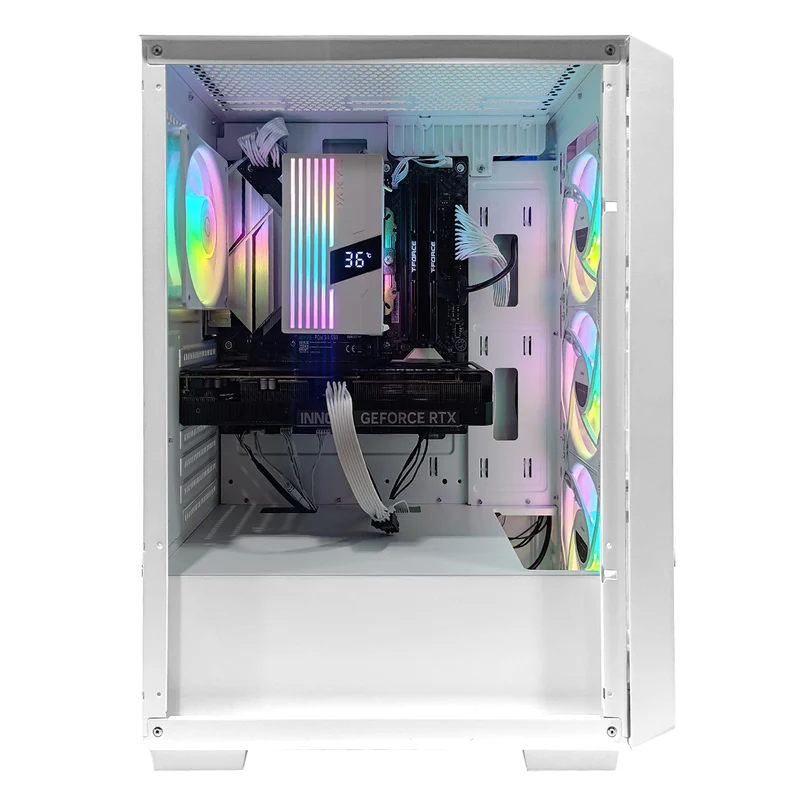 Aurora C60 White Desktop Gaming PC | AMD Ryzen 7 7700 | 16GB RAM | 1TB SSD | RTX 5060 TI | Windows 11 Pro