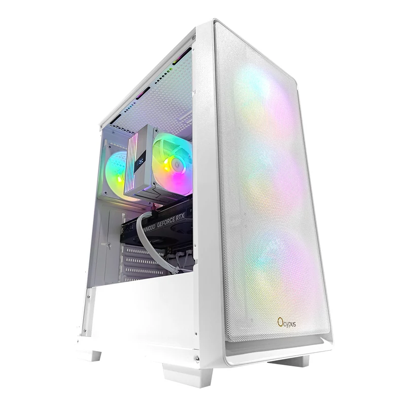 Aurora C60 White Desktop Gaming PC | AMD Ryzen 7 7700 | 16GB RAM | 1TB SSD | RTX 5060 TI | Windows 11 Pro