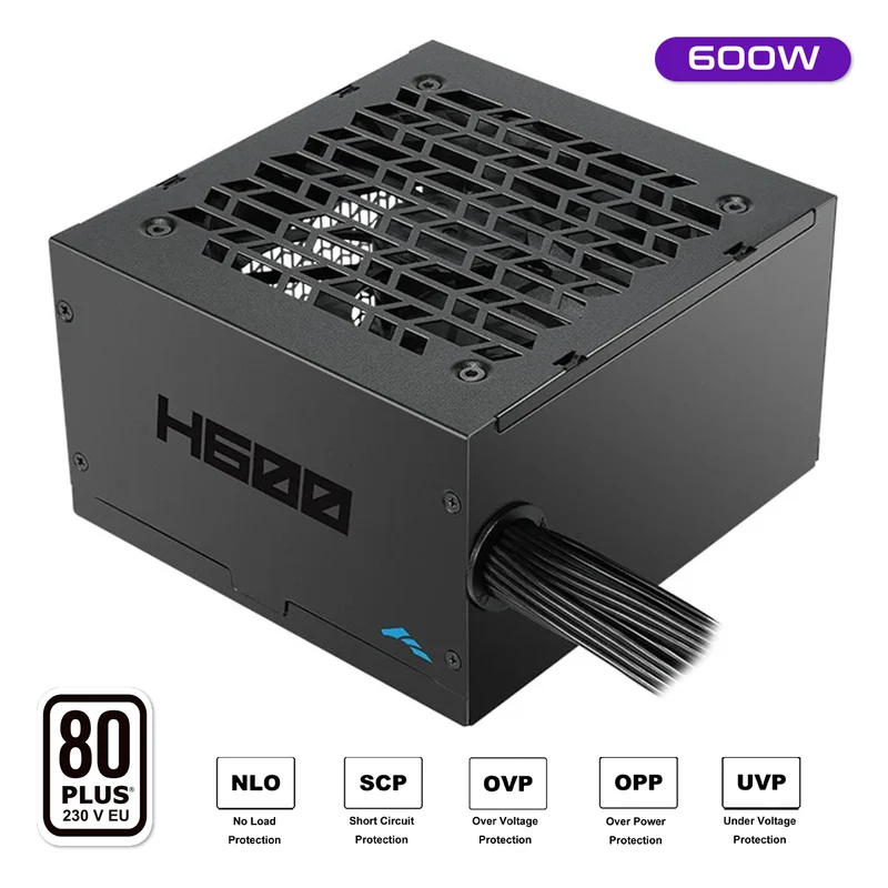 Sama H600 600W 80+ ATX 2.5 Non-Modular Power Supply (Black) (H0600-BKSHW001-US)