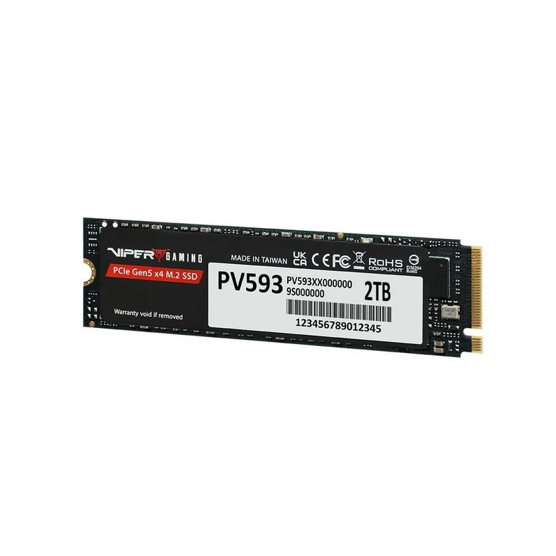Patriot Viper Gaming PV563 2TB PCIe Gen5 x4 M.2 2280 14000MB/s Read & 11000MB/s Write External SSD (PV563P2TBM28H)
